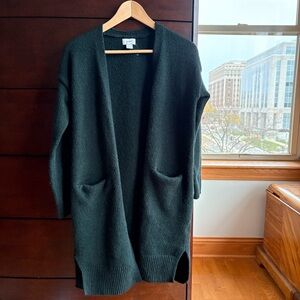 Old Navy Women's Dark Green Open Front Cardigan